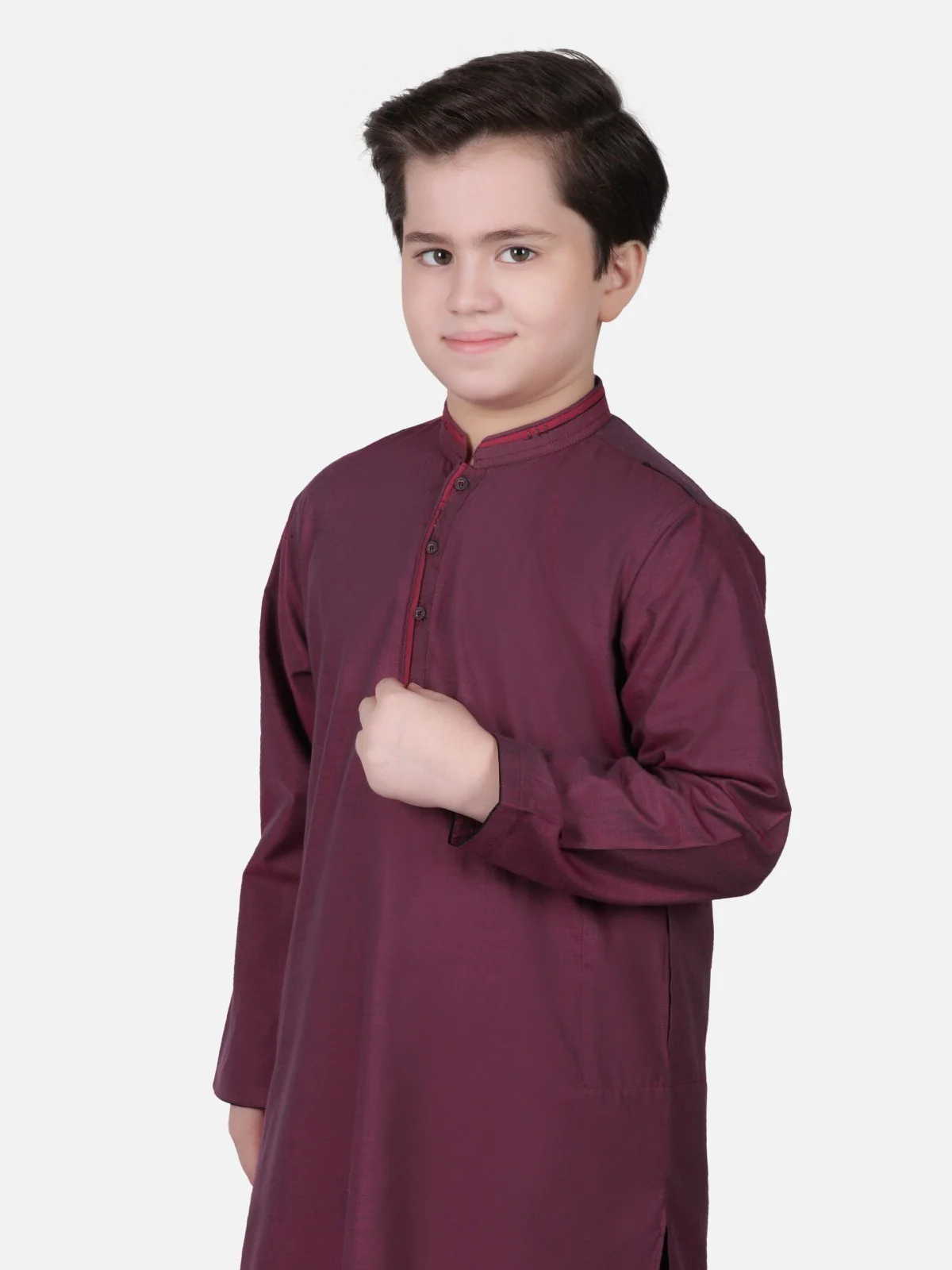 Boy's Magenta Kurta Shalwar - EBTKS18-3582 - Image 2