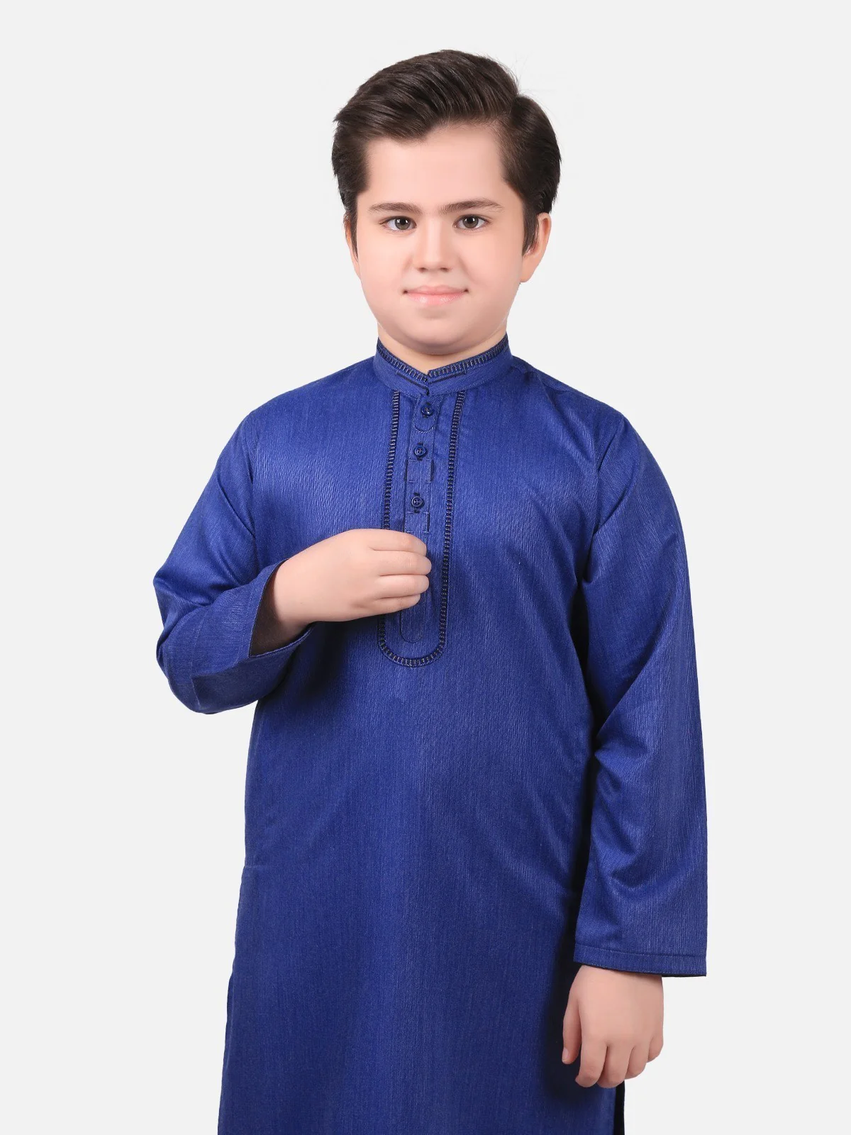 Boy's Royal Blue Kurta Shalwar - EBTKS19-3590 - Image 2