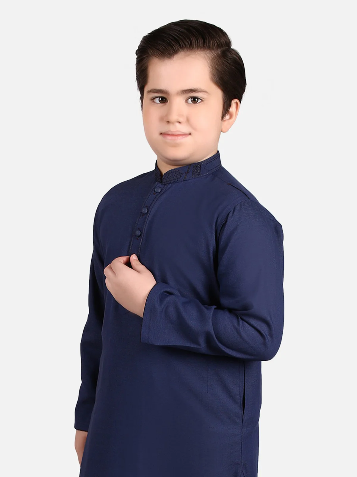 Boy's Blue Kurta Shalwar - EBTKS19-3593 - Image 2