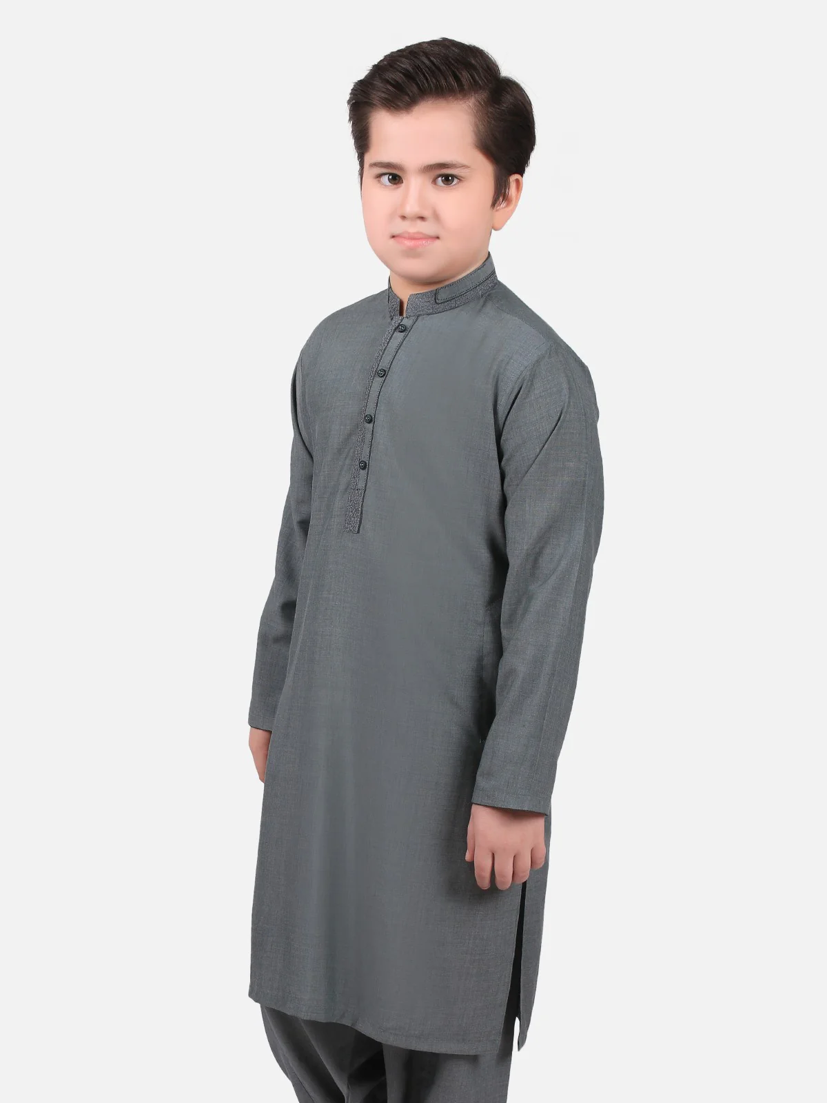 Boy's Green Kurta Shalwar - EBTKS19-3595 - Image 2