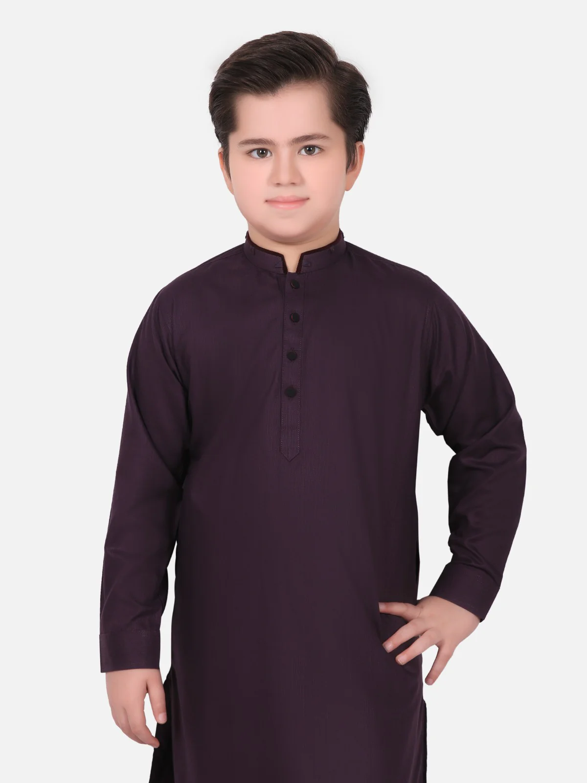 Boy's Purple Kurta Shalwar - EBTKS19-3601 - Image 2