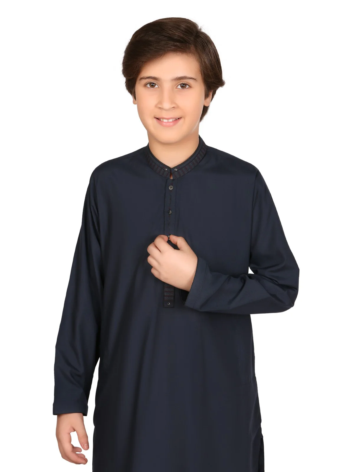Boy's Dark Navy Kurta Shalwar - EBTKS19-3645 - Image 2