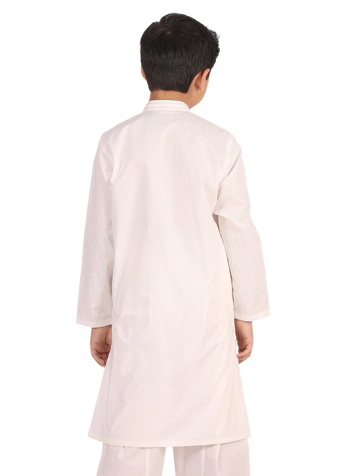 Boy's Off White Kurta Shalwar - EBTKS19-3665 - Image 4