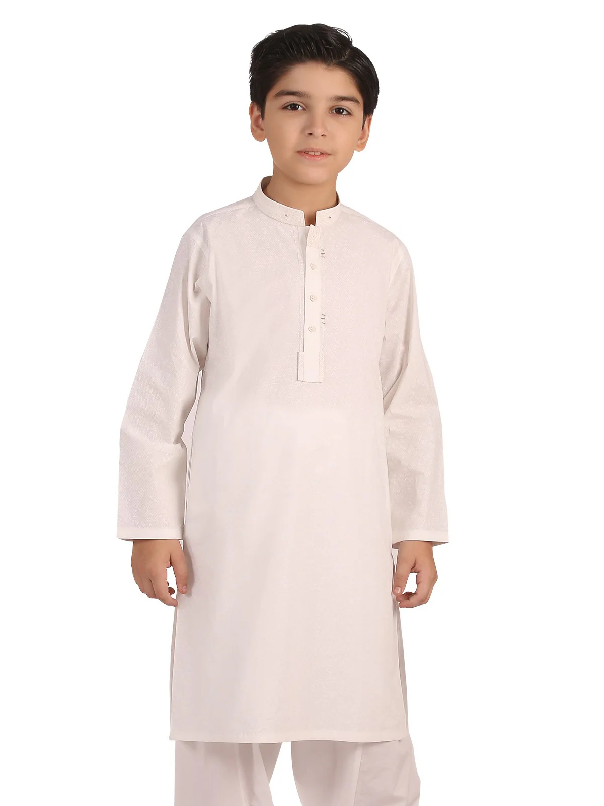 EBTKS19-3666-Kurta Shalwar - Off White - Image 4