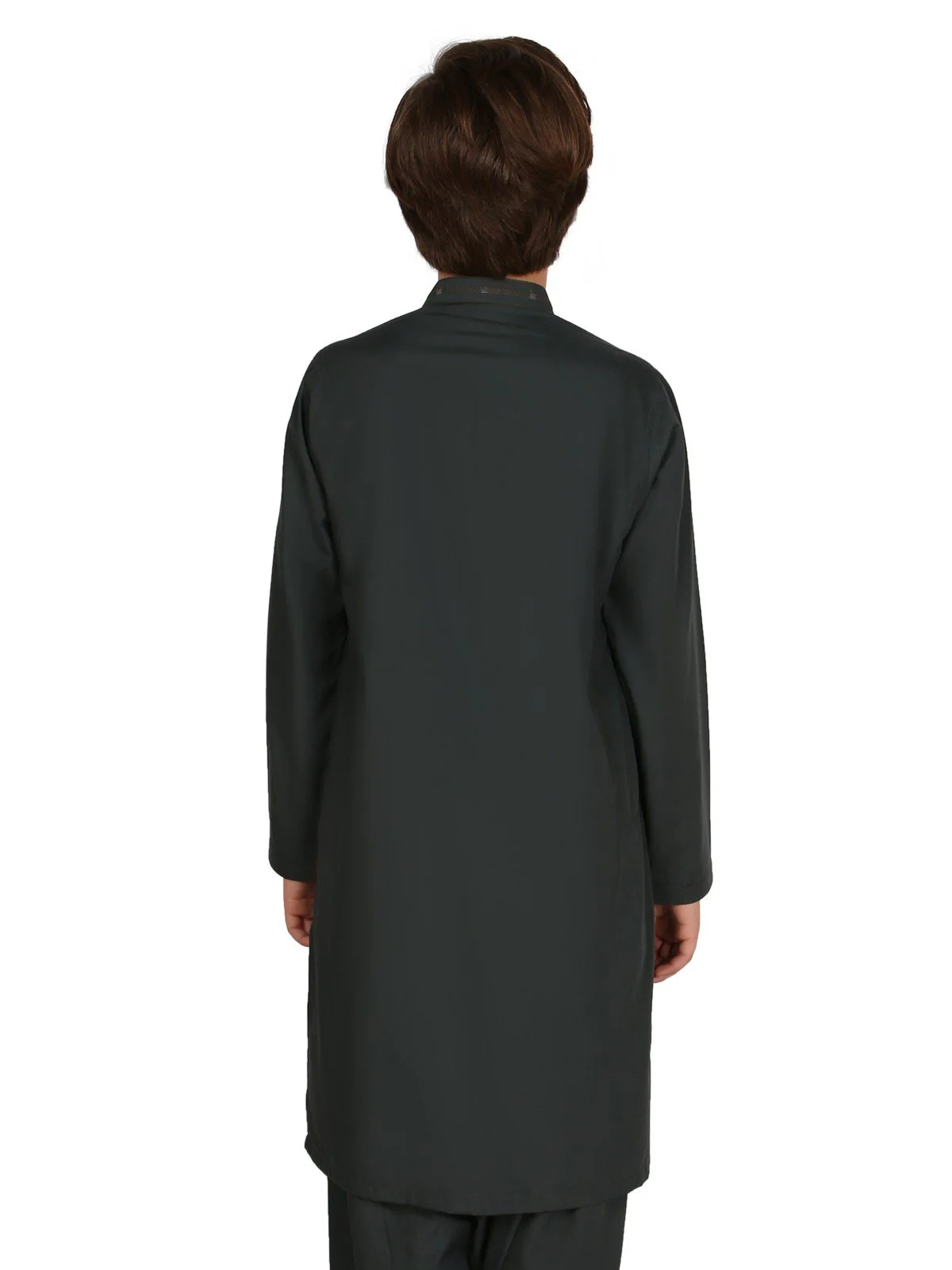 Boy's Bottle Green Kurta Shalwar - EBTKS20-3657 - Image 2