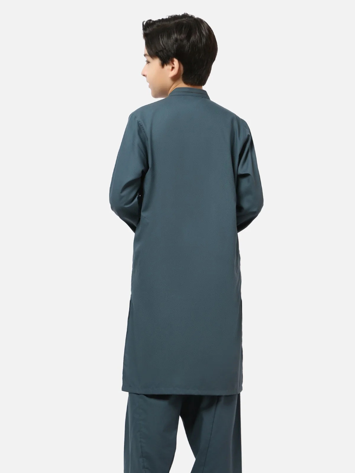 Boy's Dark Teal Kurta Shalwar - EBTKS20-3682 - Image 3