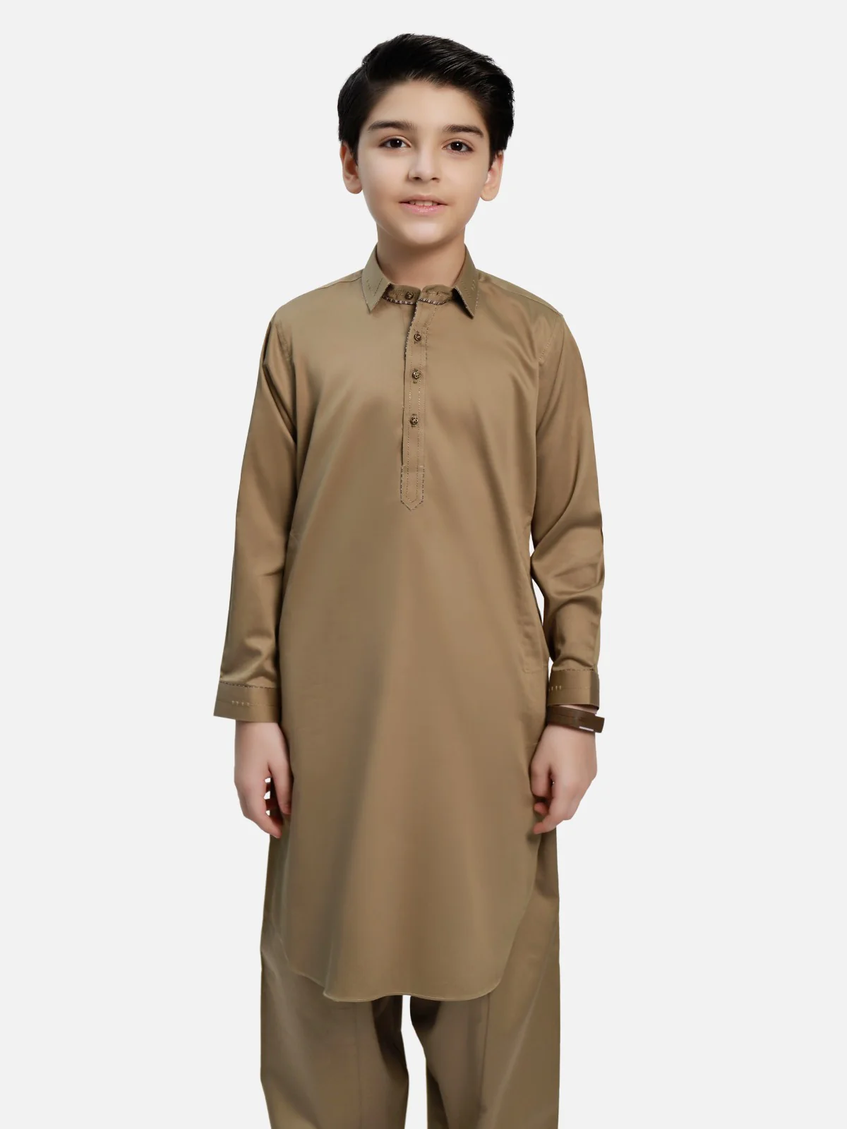Boy's Light Mehndi Kurta Shalwar - EBTKS20-3688