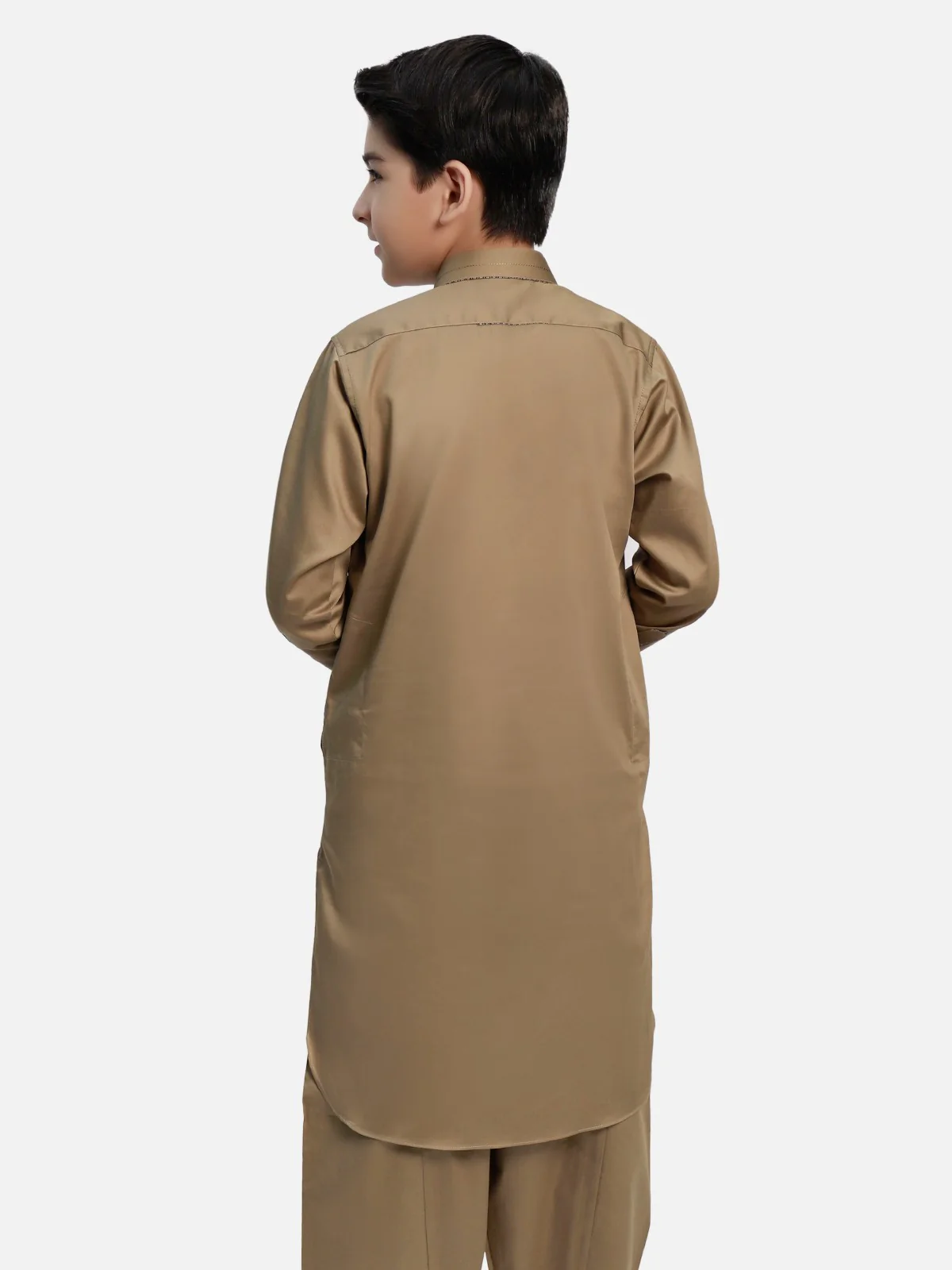 Boy's Light Mehndi Kurta Shalwar - EBTKS20-3688 - Image 3