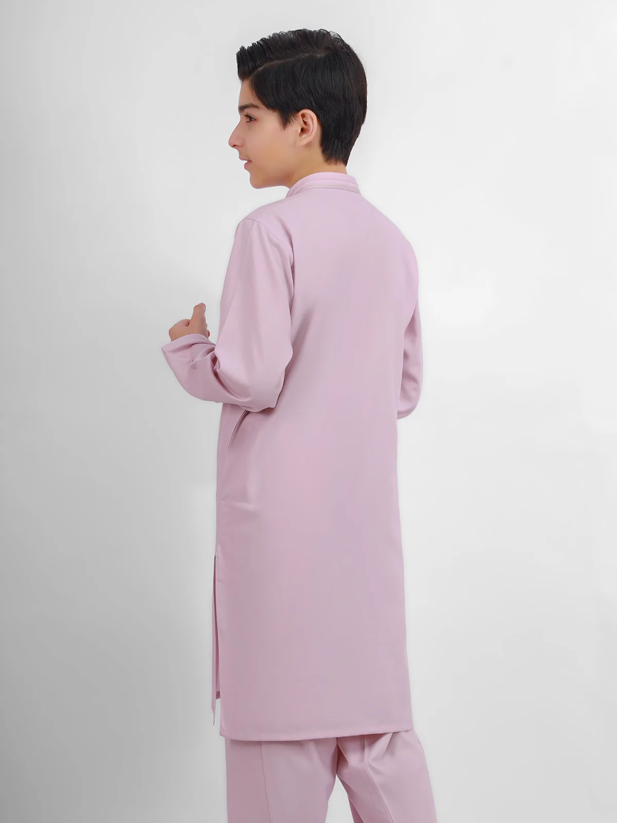 Boy's Lavender Kurta Shalwar - EBTKS20-3697 - Image 3