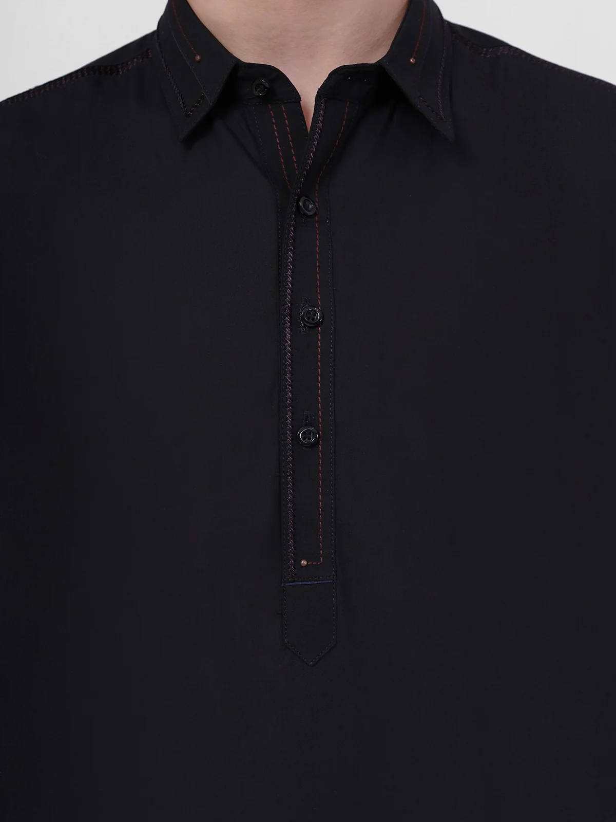 Boy's Black Kurta Shalwar - EBTKS20-3714 - Image 3