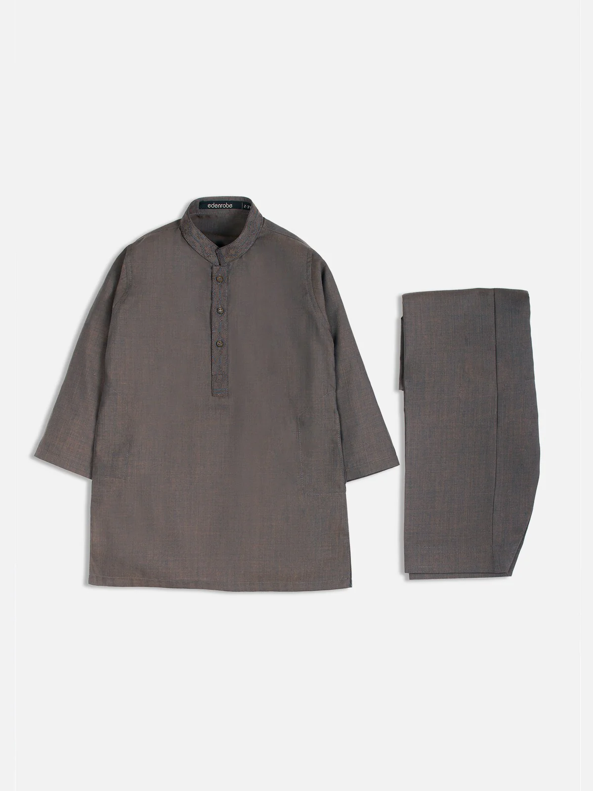 Boy's Dark Sage Kurta Shalwar - EBTKS21-3704 - Image 2