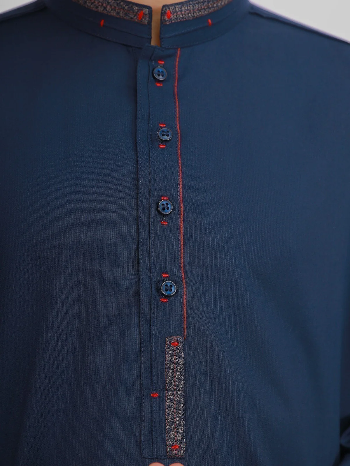 Boy's Navy Blue Kurta Shalwar - EBTKS21-3706 - Image 2