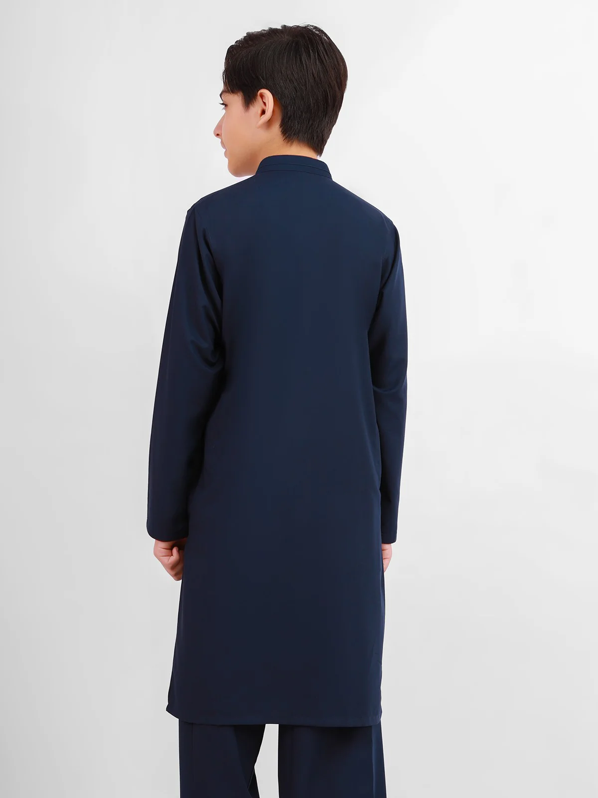 Boy's Navy Blue Kurta Shalwar - EBTKS21-3706 - Image 3