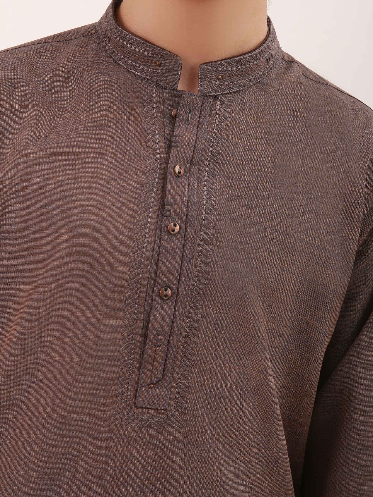 Boy's Charcoal Grey Kurta Shalwar - EBTKS21-3708 - Image 2