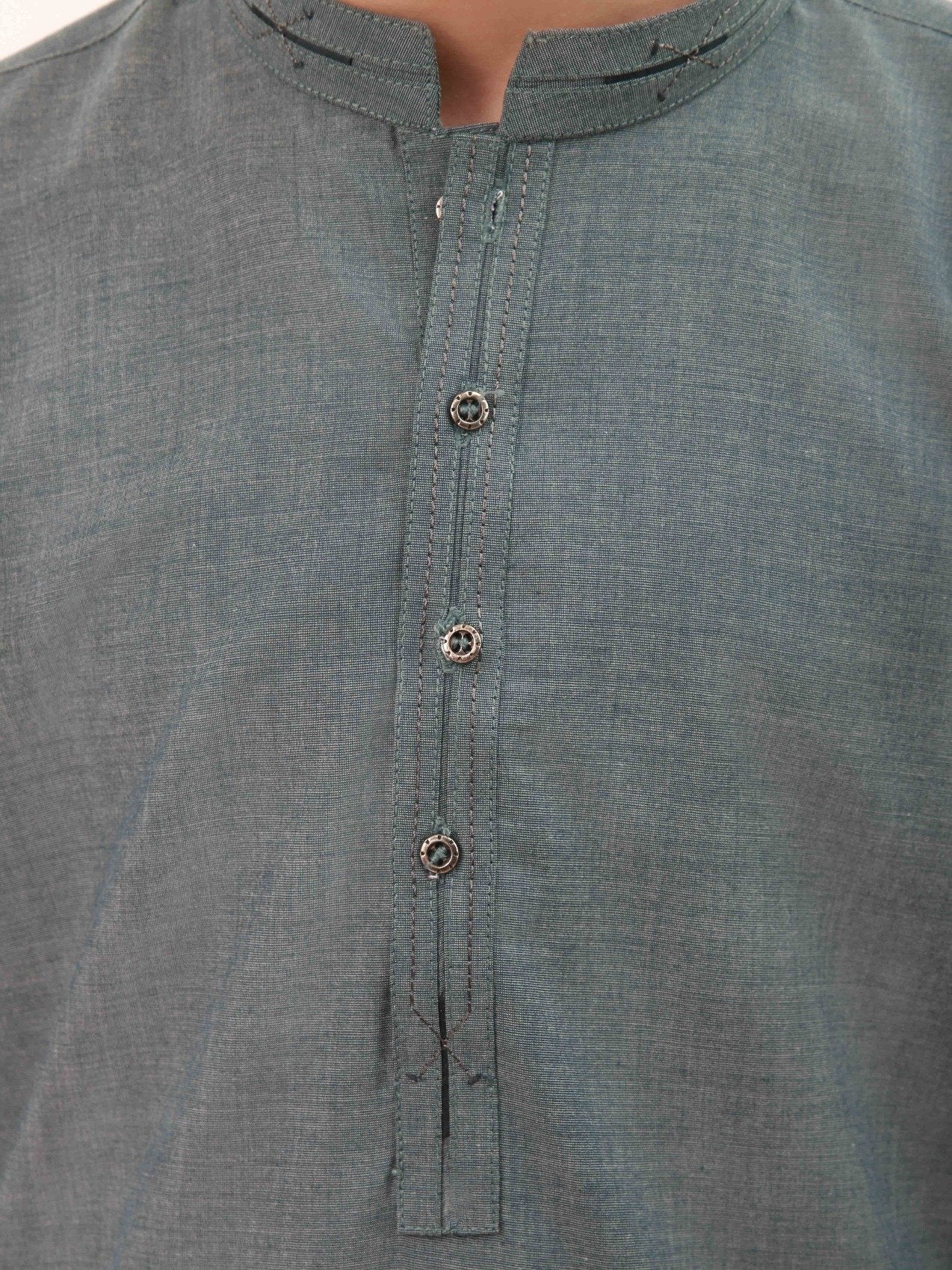 Boy's Teal Kurta Shalwar - EBTKS21-3723 - Image 2