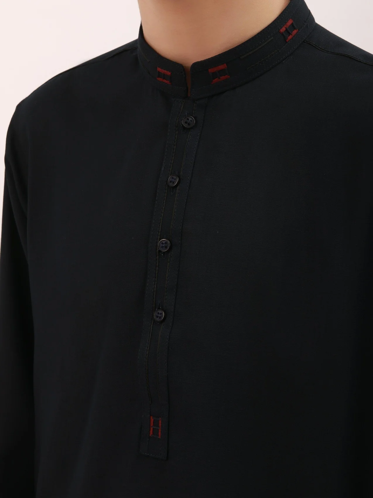 Boy's Navy Blue Kurta Shalwar - EBTKS21-3726 - Image 2