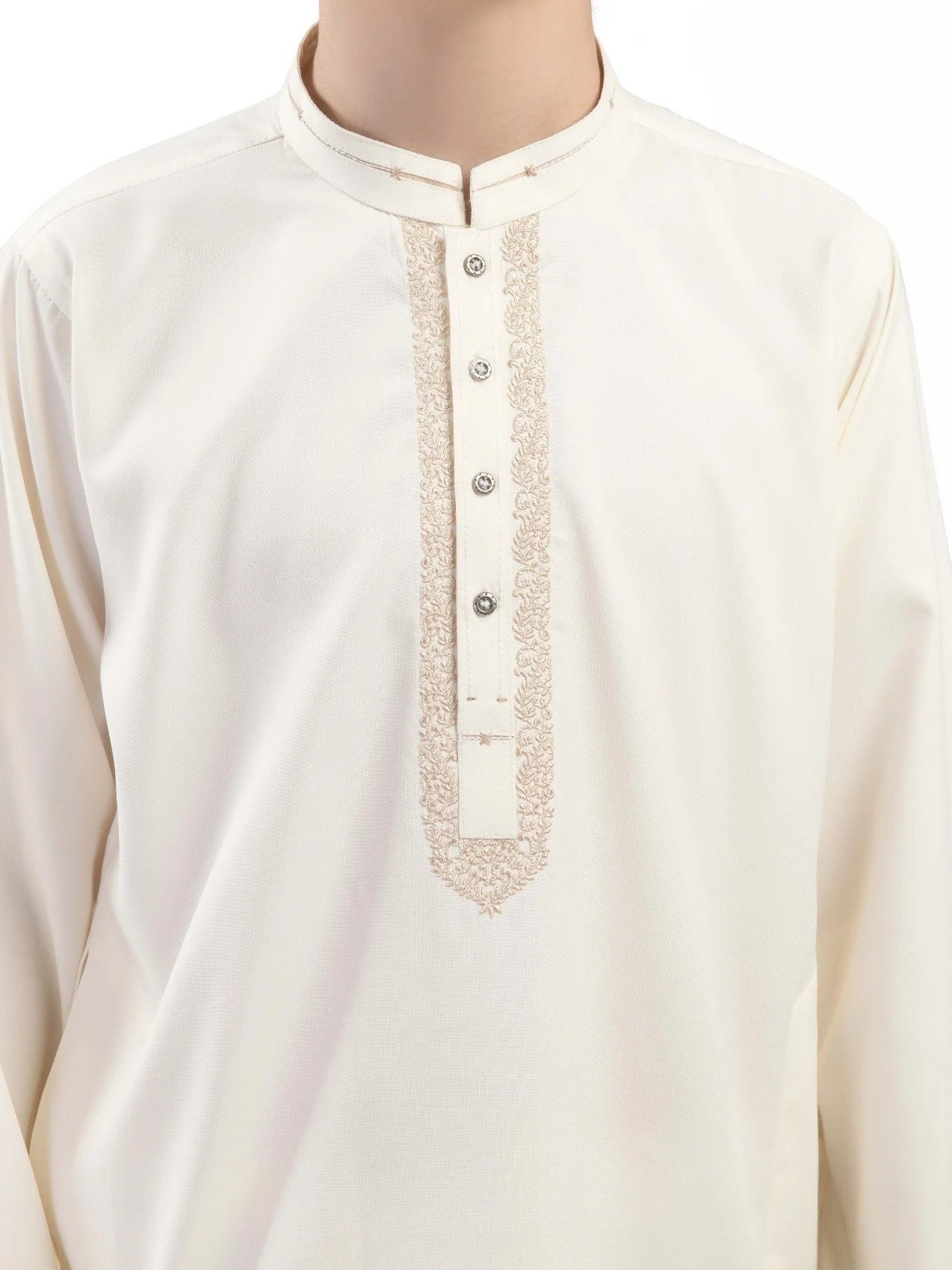 Boy's Cream Kurta Shalwar - EBTKS21-3742 - Image 2