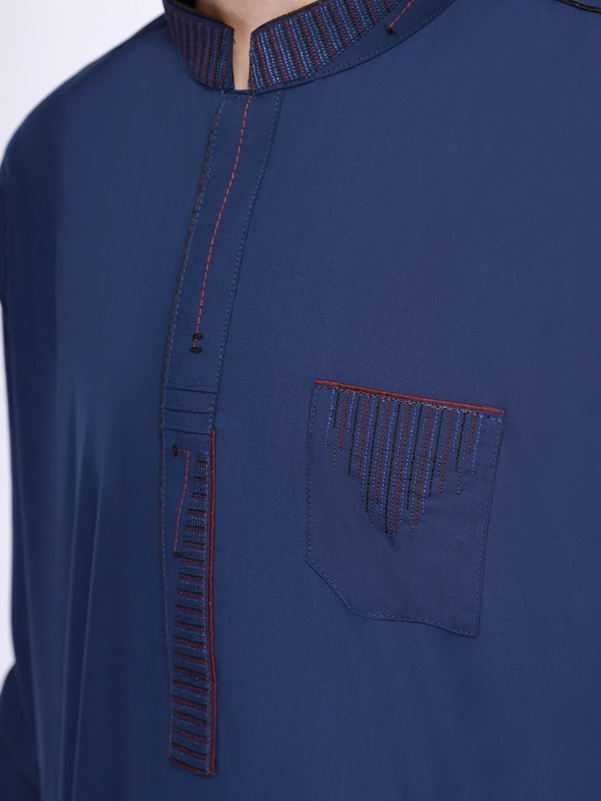 Boy's Navy Blue Kurta Shalwar - EBTKS21-3745