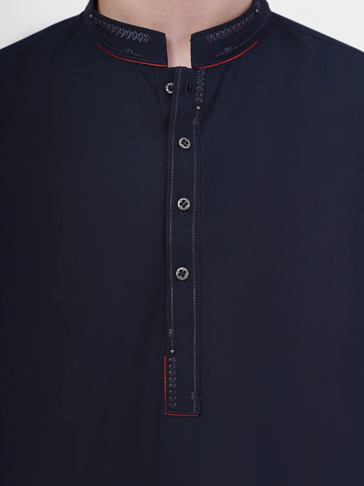 Boy's Navy Blue Kurta Shalwar - EBTKS21-3751 - Image 2