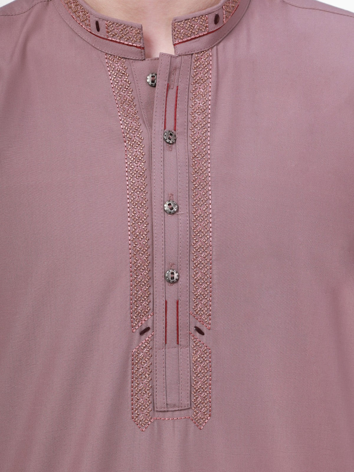 Boy's Light Brown Kurta Shalwar - EBTKS21-3753 - Image 3
