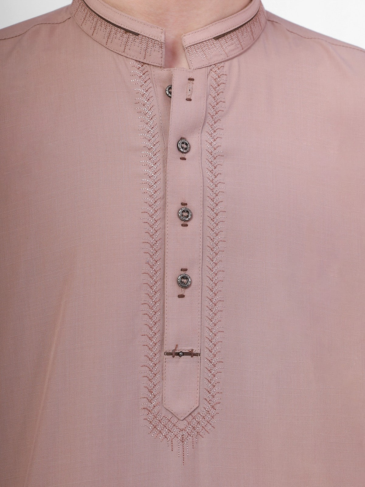 Boy's Light Brown Kurta Shalwar - EBTKS21-3757 - Image 2