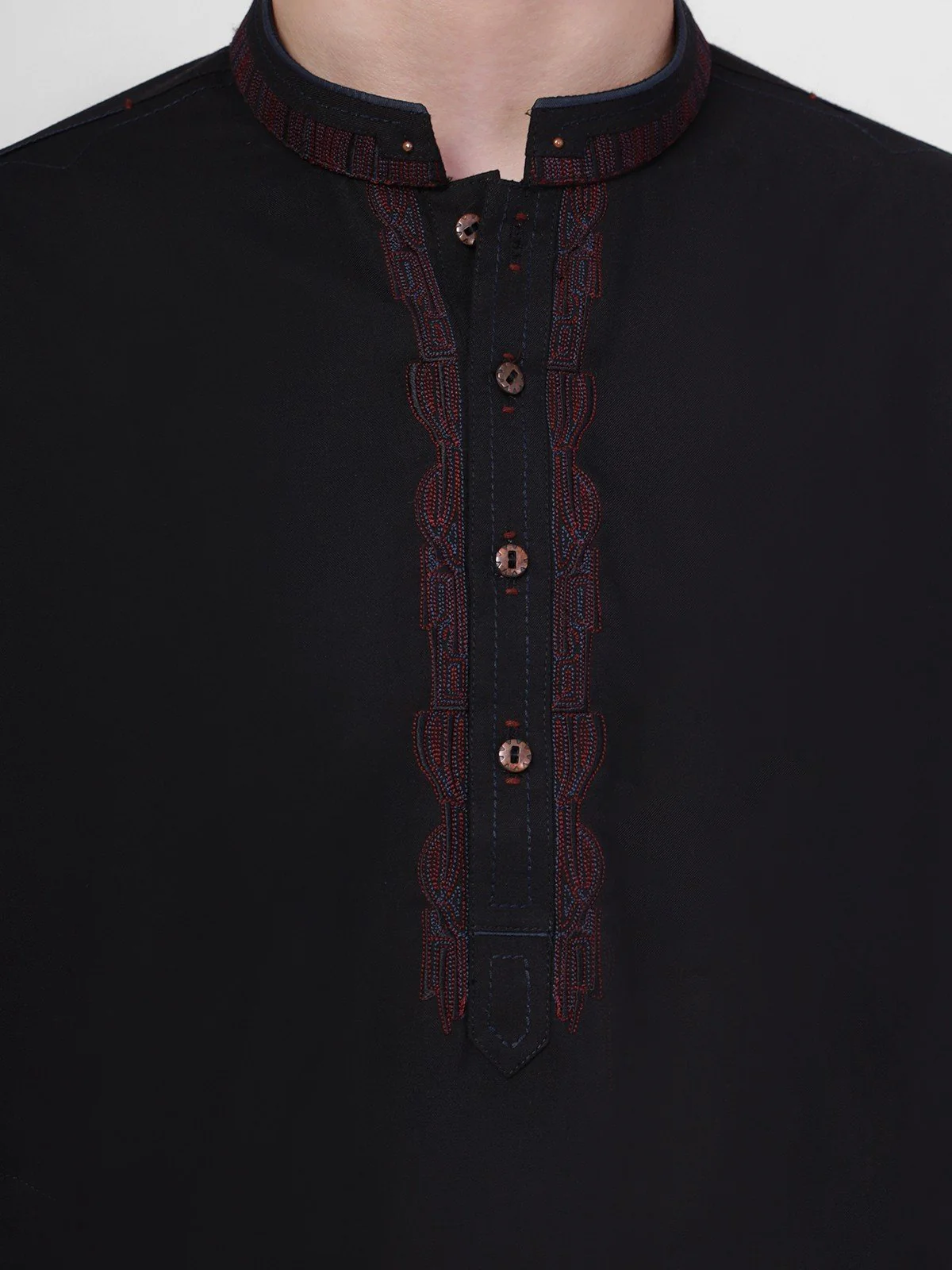 Boy's Black Kurta Shalwar - EBTKS22-3768 - Image 2