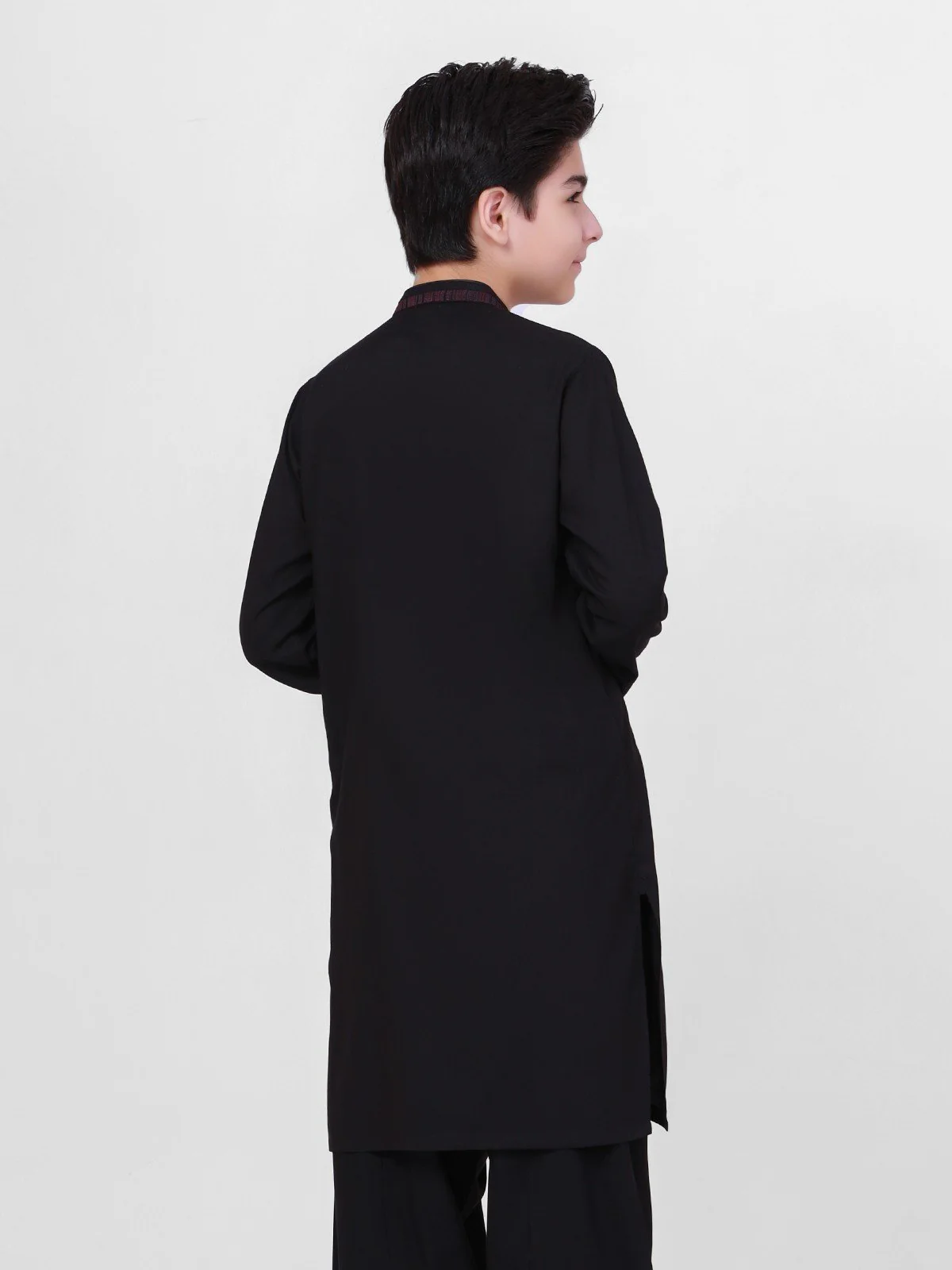 Boy's Black Kurta Shalwar - EBTKS22-3768 - Image 3