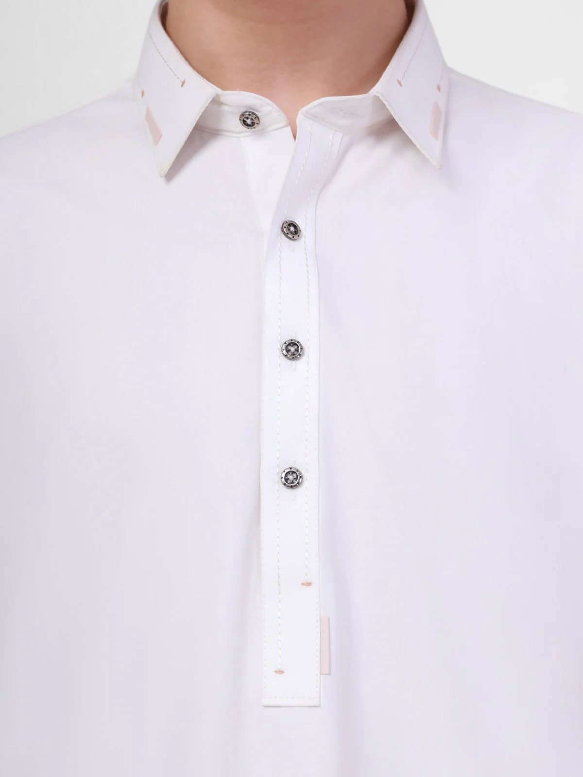 Boy's Off White Kurta Shalwar - EBTKS22-3782 - Image 2
