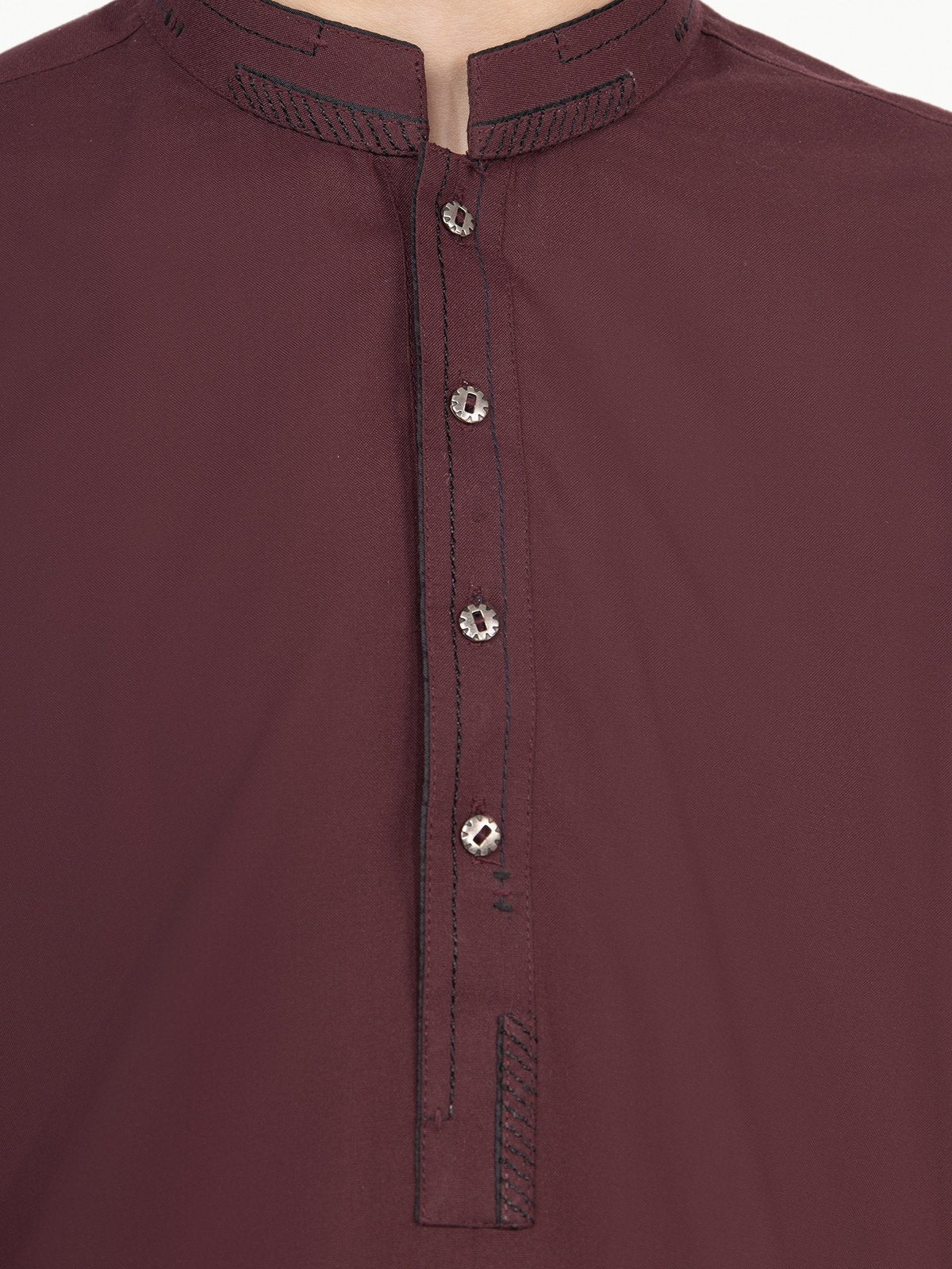 Boy's Burgundy Kurta Shalwar - EBTKS22-3797 - Image 4