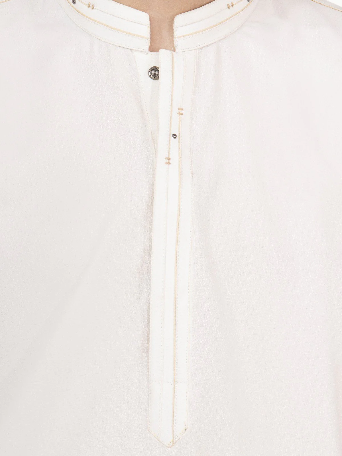 Boy's Cream Kurta Shalwar - EBTKS22-3799 - Image 4