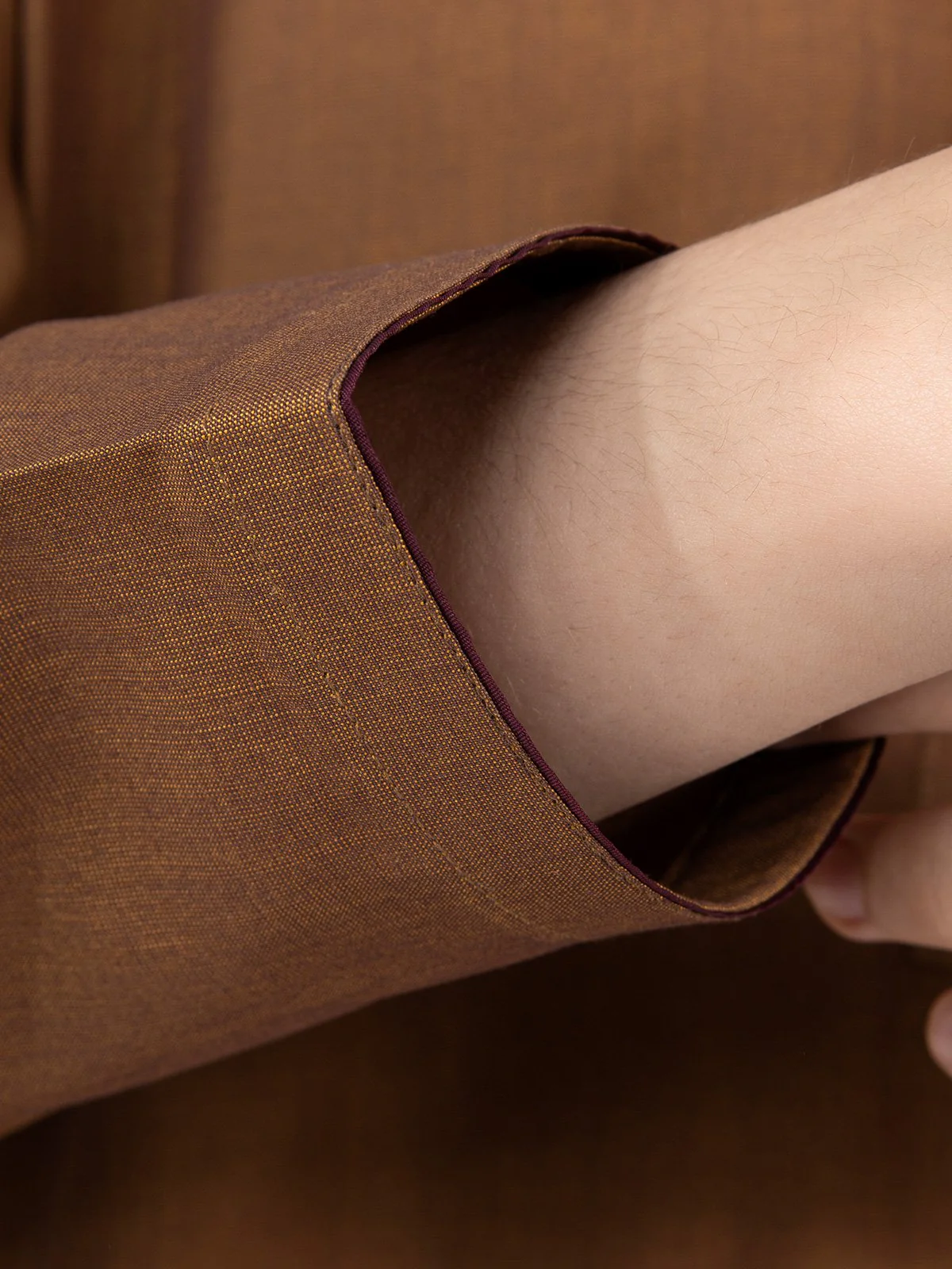 Boy's Brown Kurta Shalwar - EBTKS22-3800 - Image 4