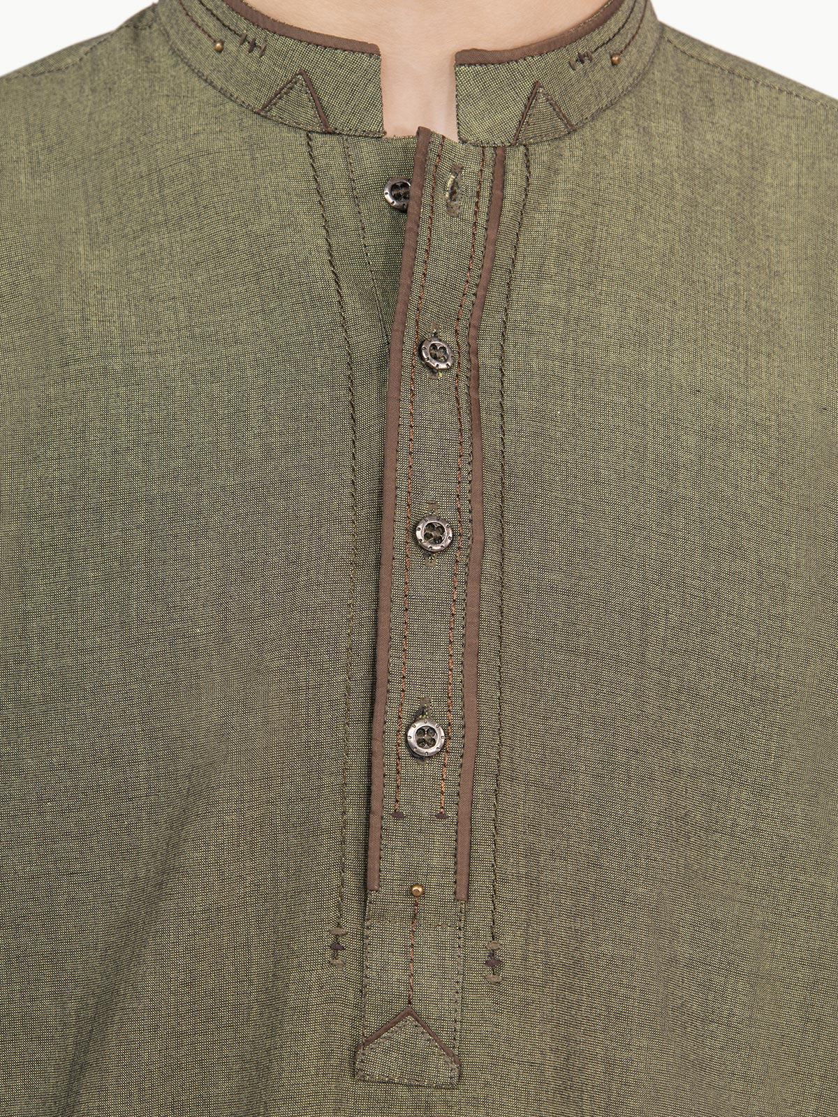 Boy's Green Kurta Shalwar - EBTKS22-3801 - Image 4