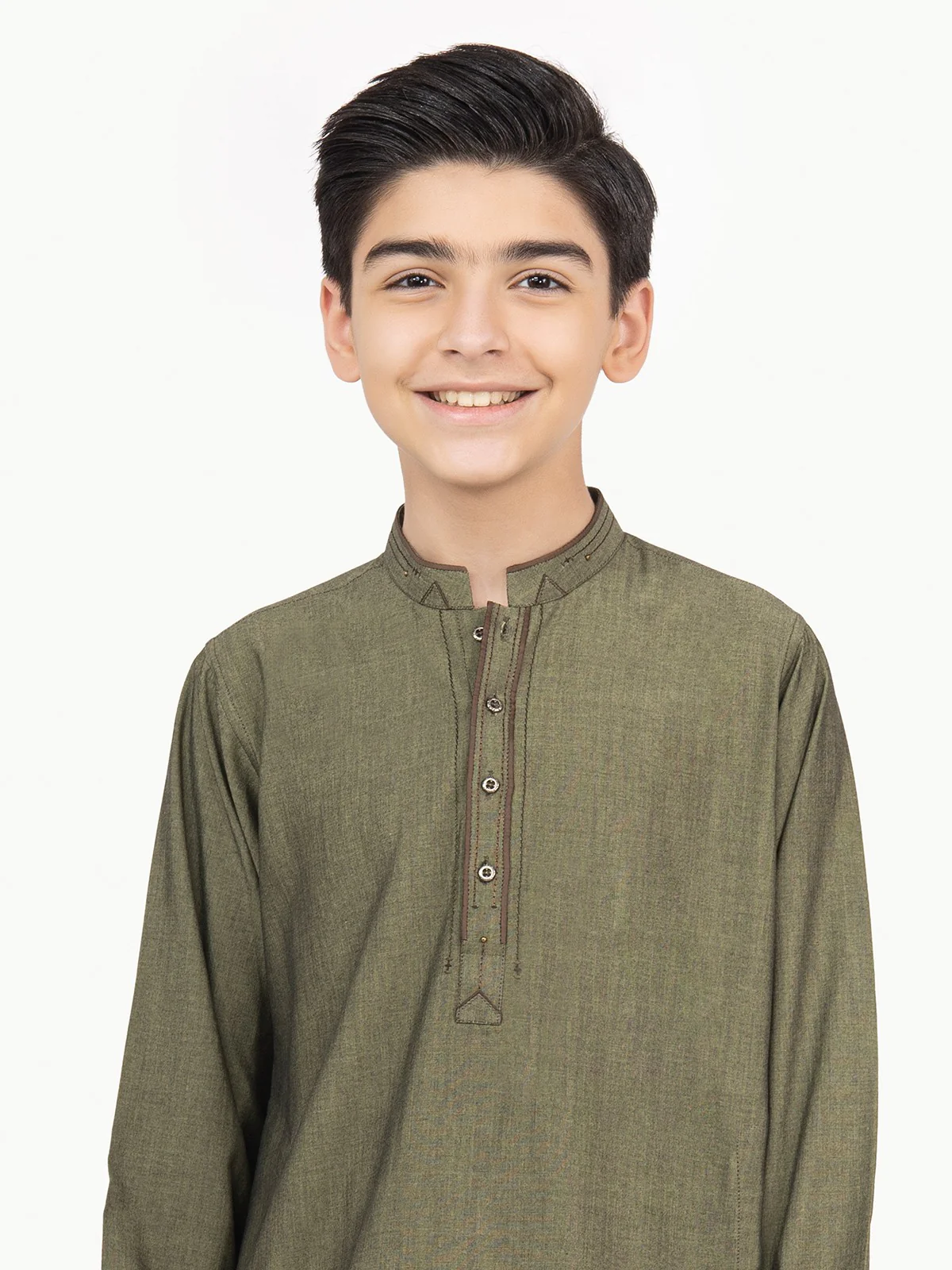 Boy's Green Kurta Shalwar - EBTKS22-3801 - Image 7