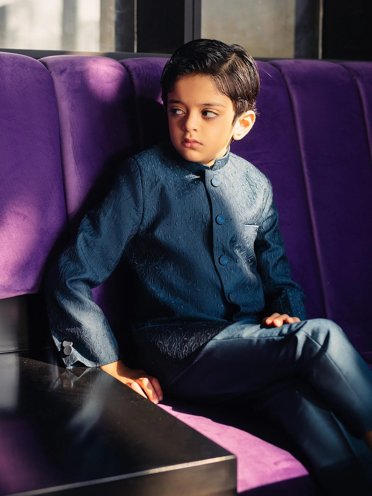 Boy's Dark Teal Prince Suit - EBTPCS21-012 - Image 5