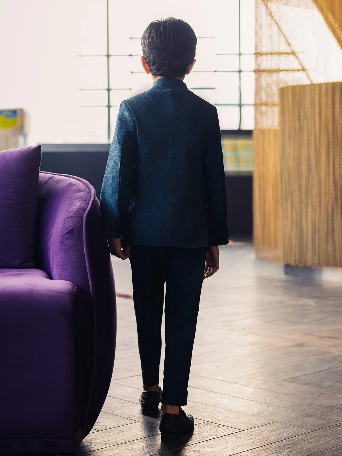 Boy's Dark Teal Prince Suit - EBTPCS21-012 - Image 6
