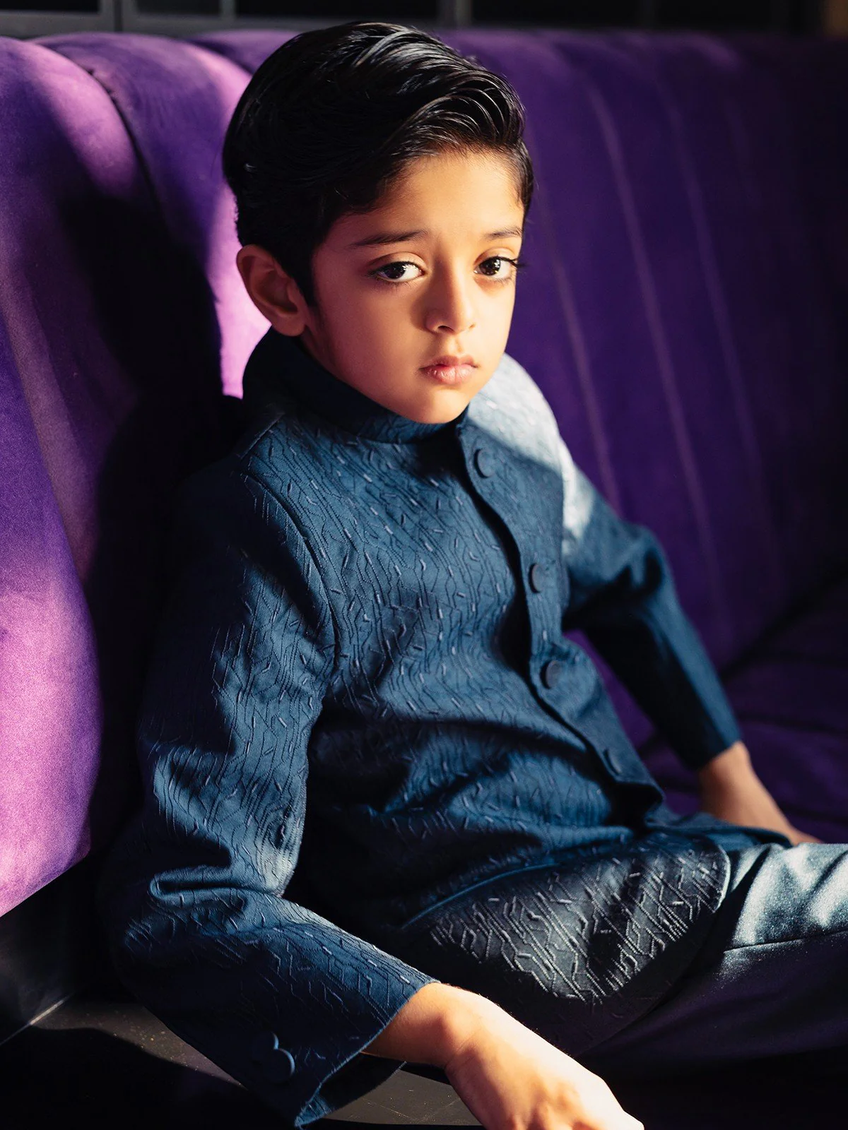 Boy's Dark Teal Prince Suit - EBTPCS21-012 - Image 7