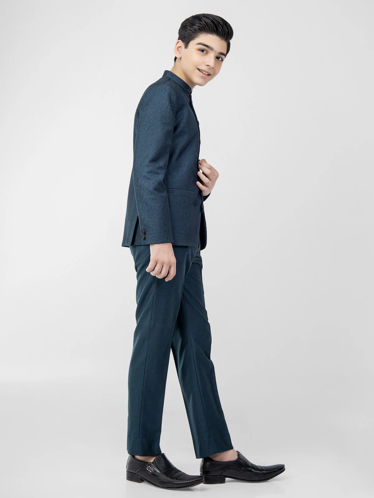 Boy's Dark Teal Prince Suit - EBTPCS21-012 - Image 9