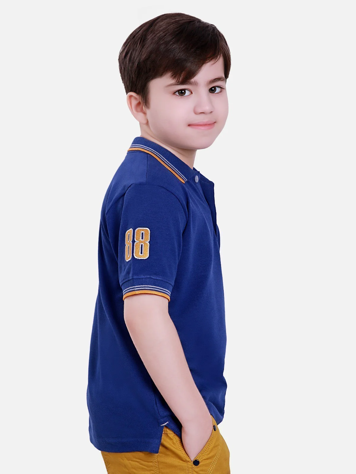 Boys Blue Polo Shirt - EBTPS17-008 - Image 2