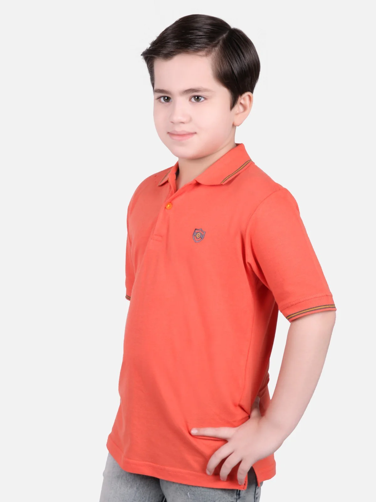 Boy's Coral Polo Shirt - EBTPS17-012 - Image 2