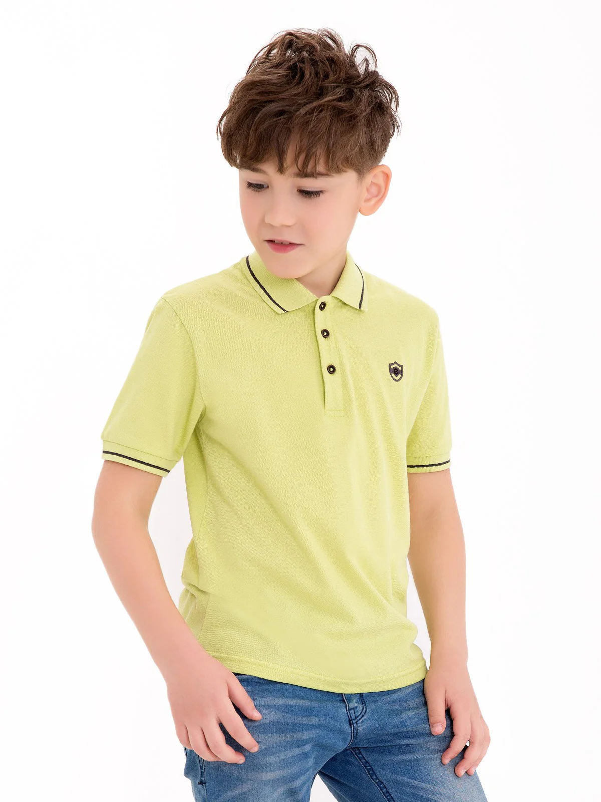 Boy's Lime Polo Shirt - EBTPS18-010 - Image 2