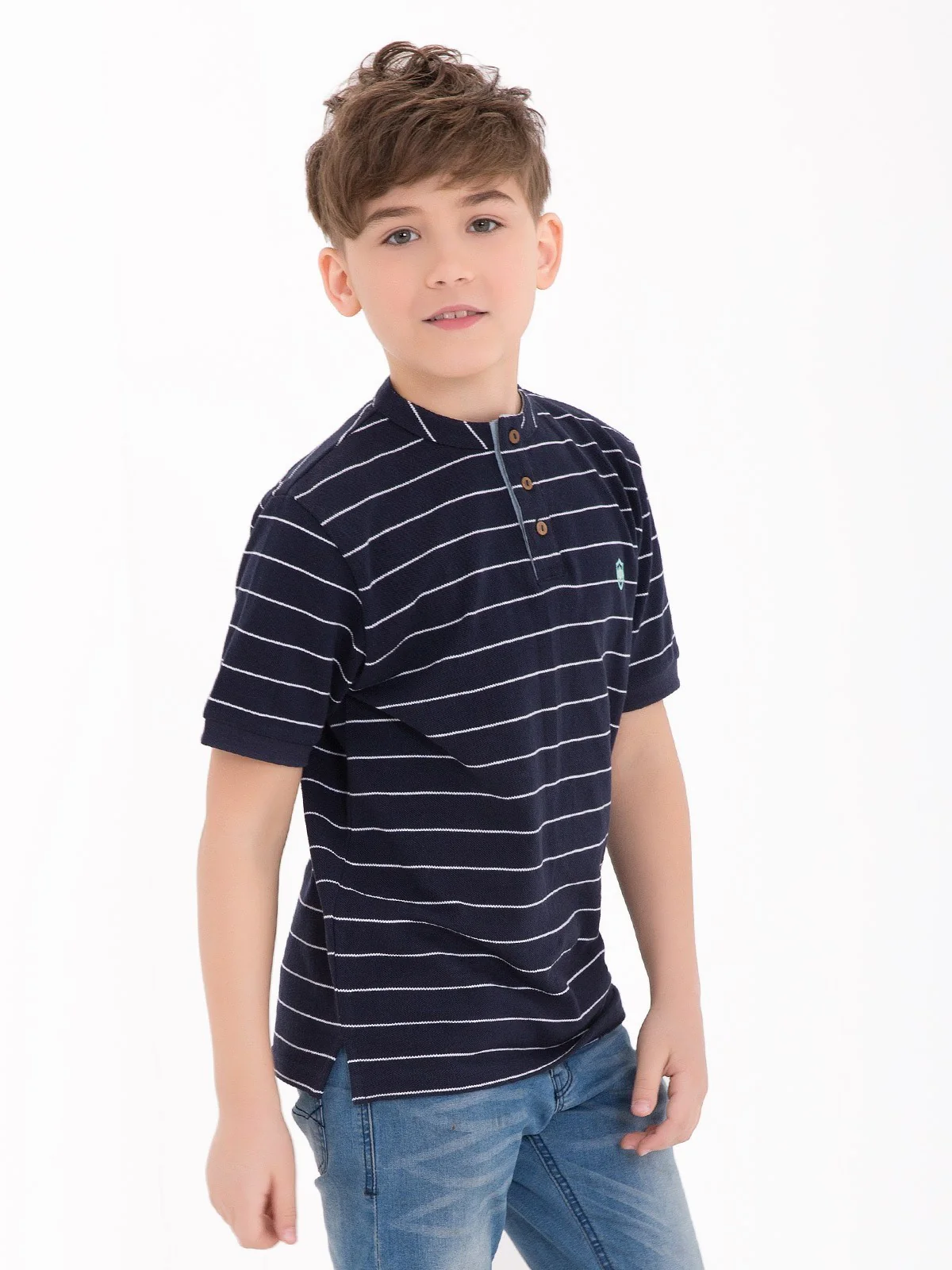 Boy's Navy Blue Polo Shirt - EBTPS18-014 - Image 2