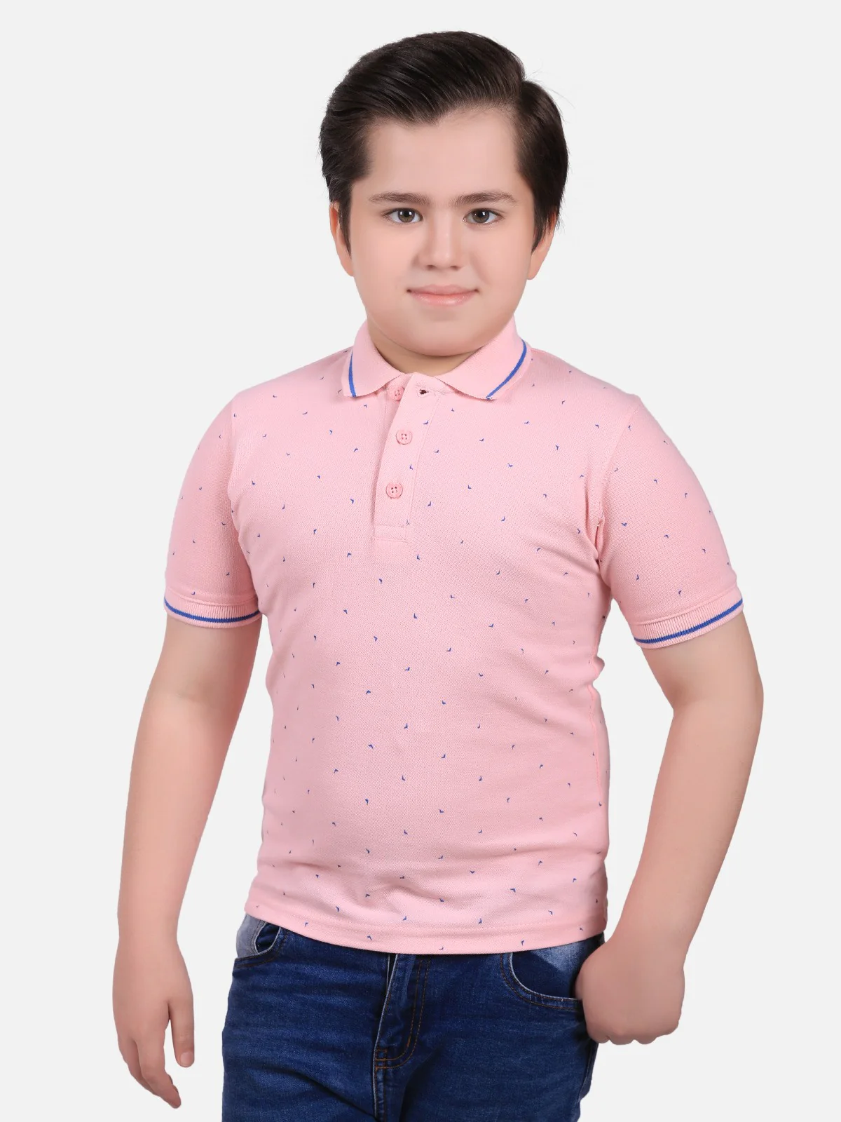 Boy's Pink Polo Shirt - EBTPS18-019 - Image 2