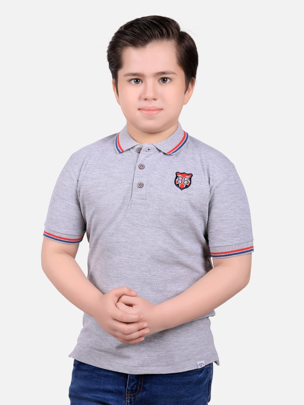 Boy's Grey Polo Shirt - EBTPS18-029 - Image 2