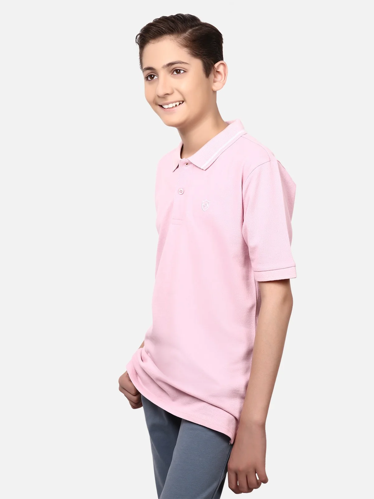 Boy's Pink Polo Shirt - EBTPS19-015 - Image 2