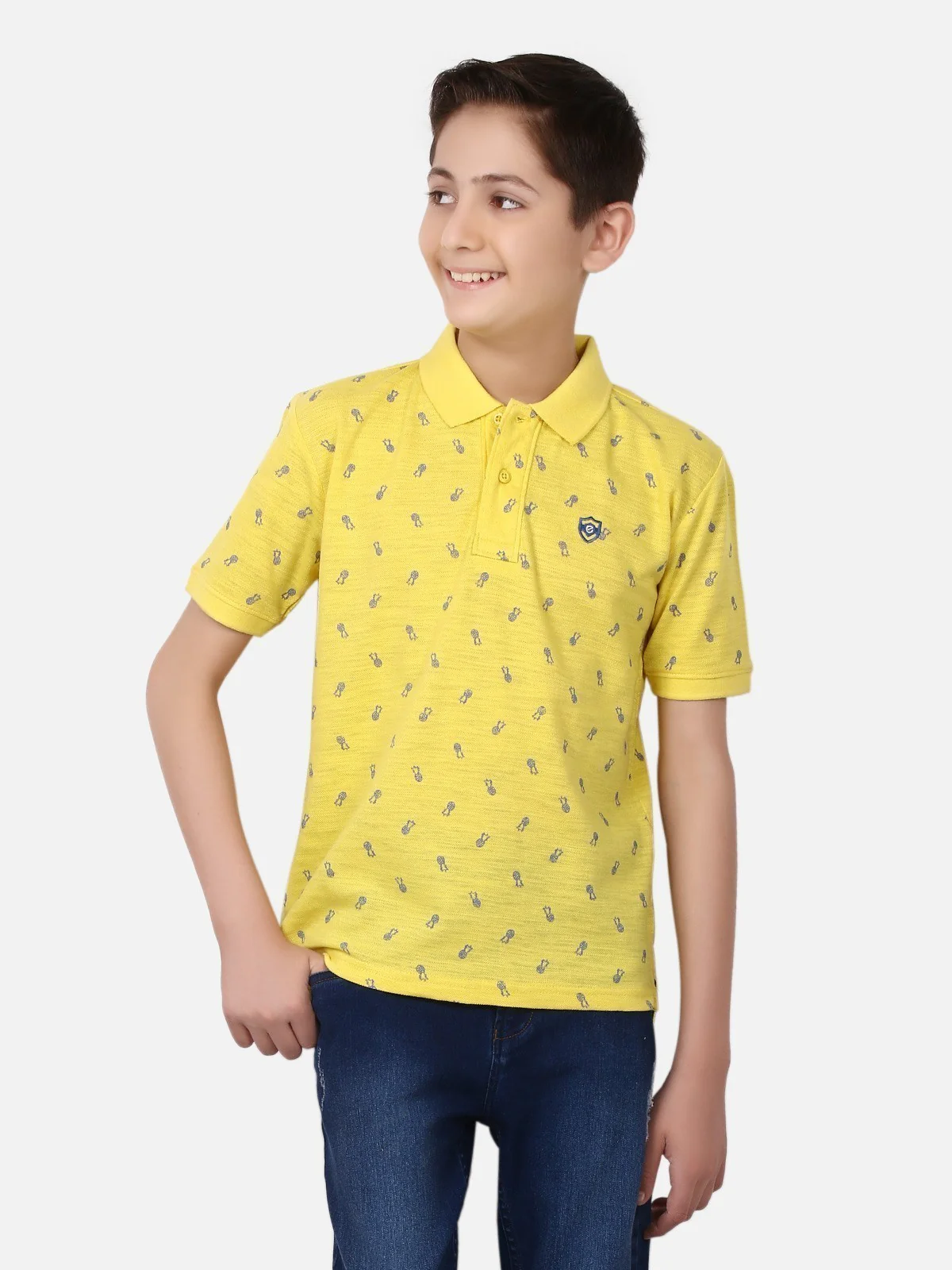 Boy's Yellow Polo Shirt - EBTPS19-017 - Image 2