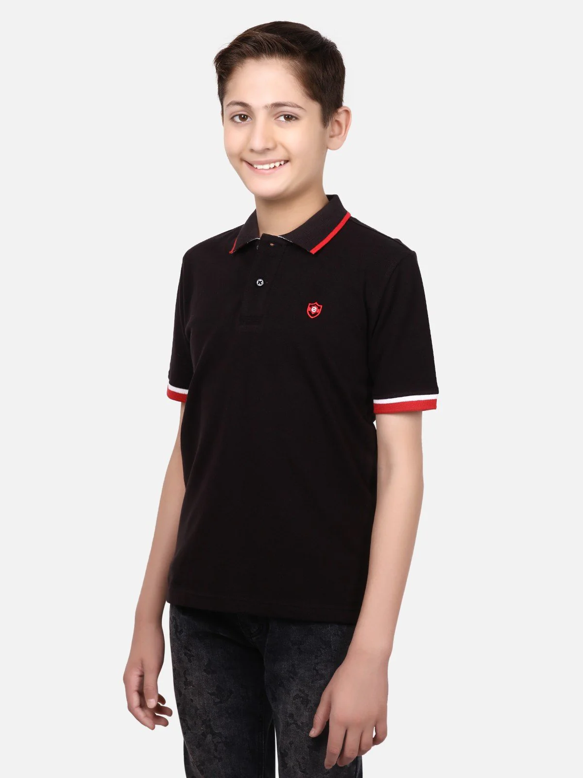Boy's Black Polo Shirt - EBTPS19-019 - Image 2