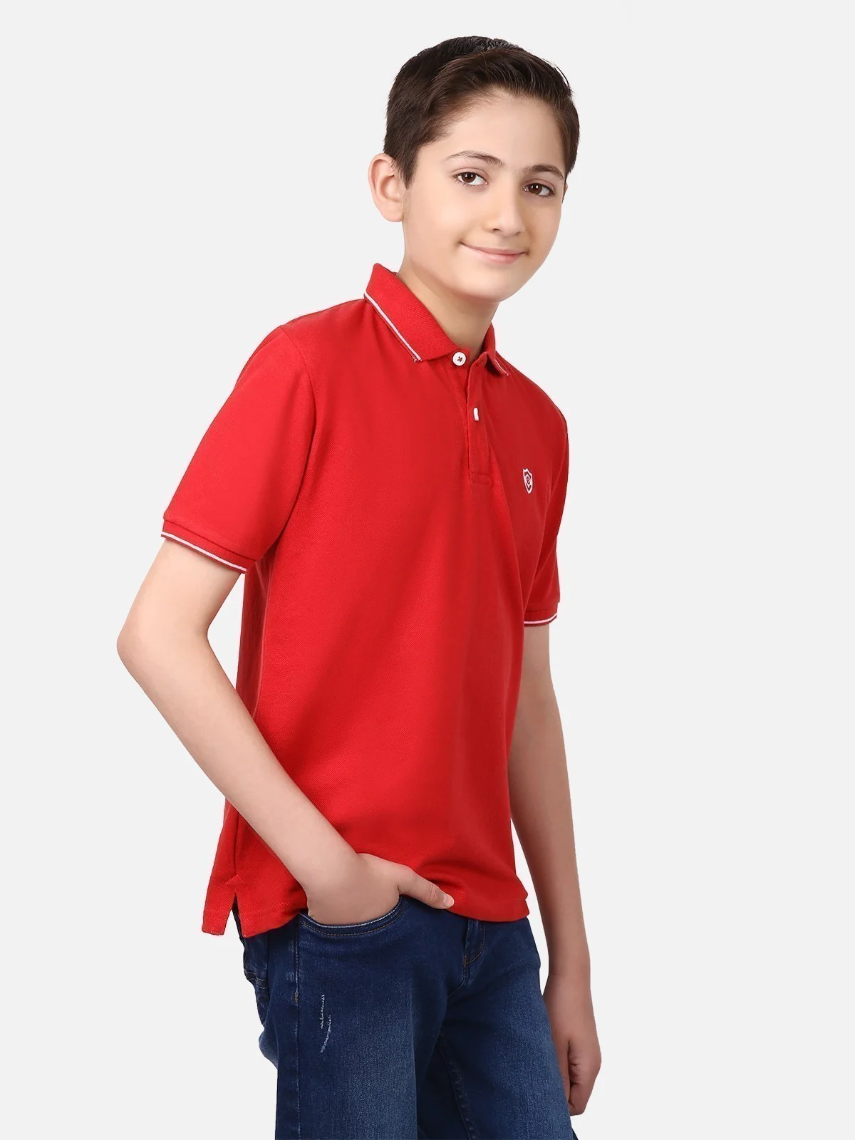 Boy's Red Polo Shirt - EBTPS19-020 - Image 2
