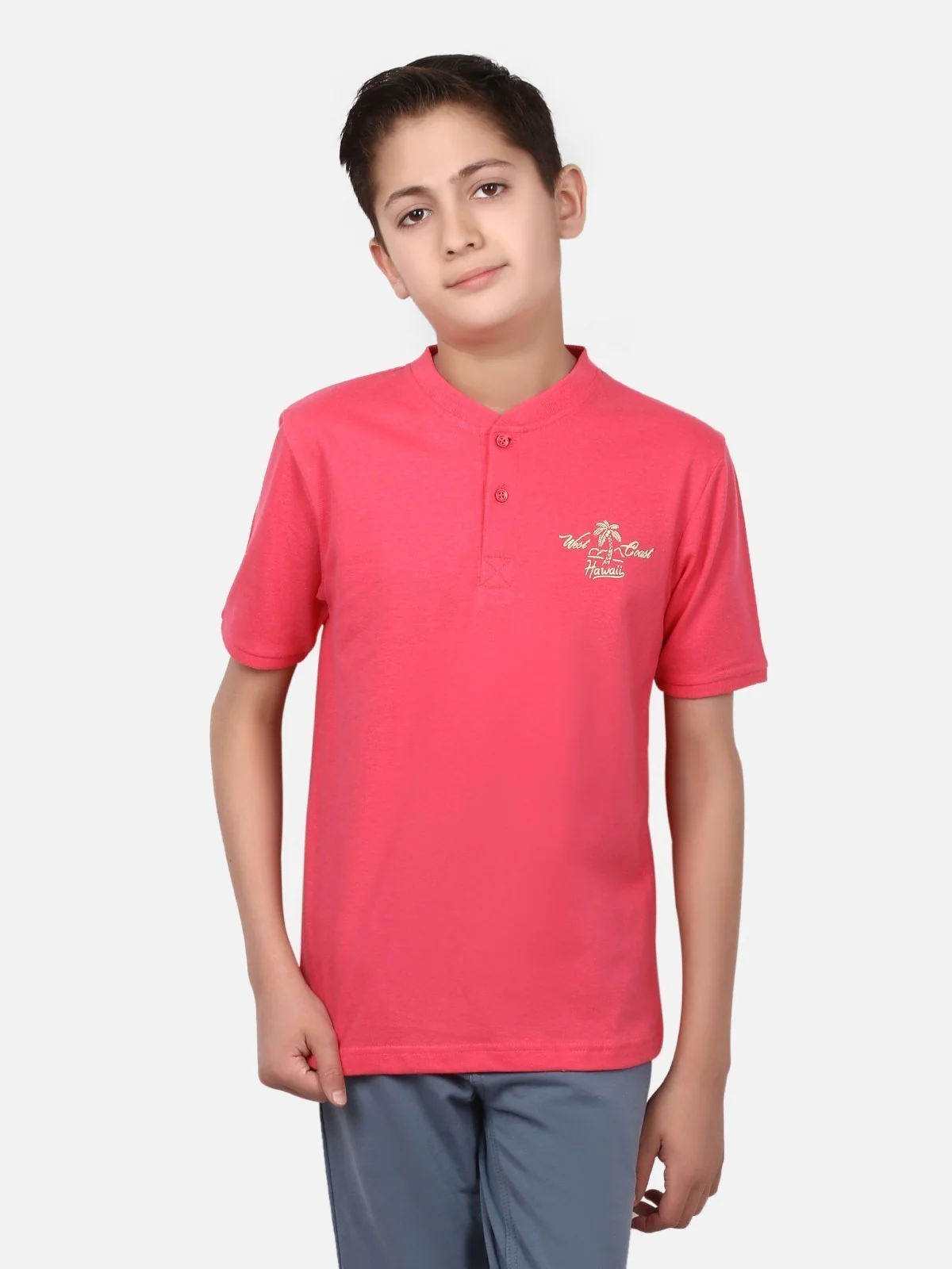 Boy's Rose Pink Polo Shirt - EBTPS19-021 - Image 2