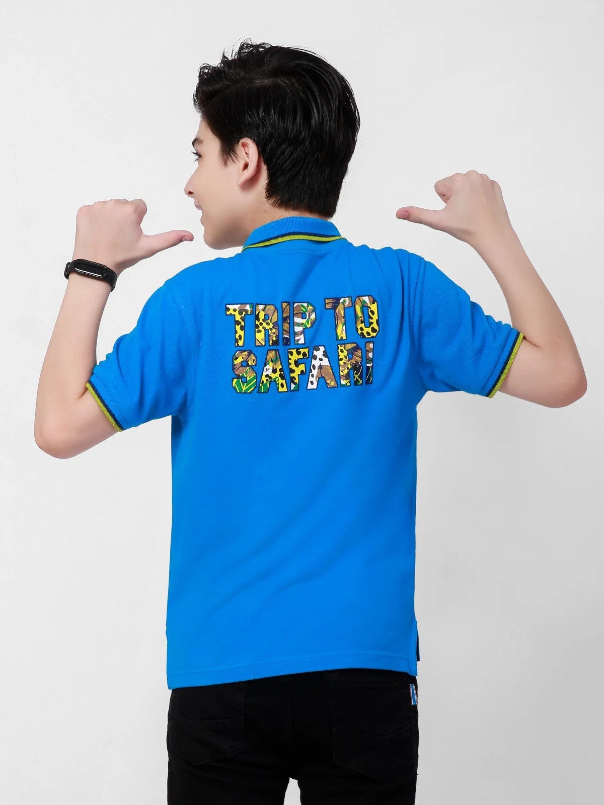 Boy's Blue Polo Shirt - EBTPS21-001 - Image 3