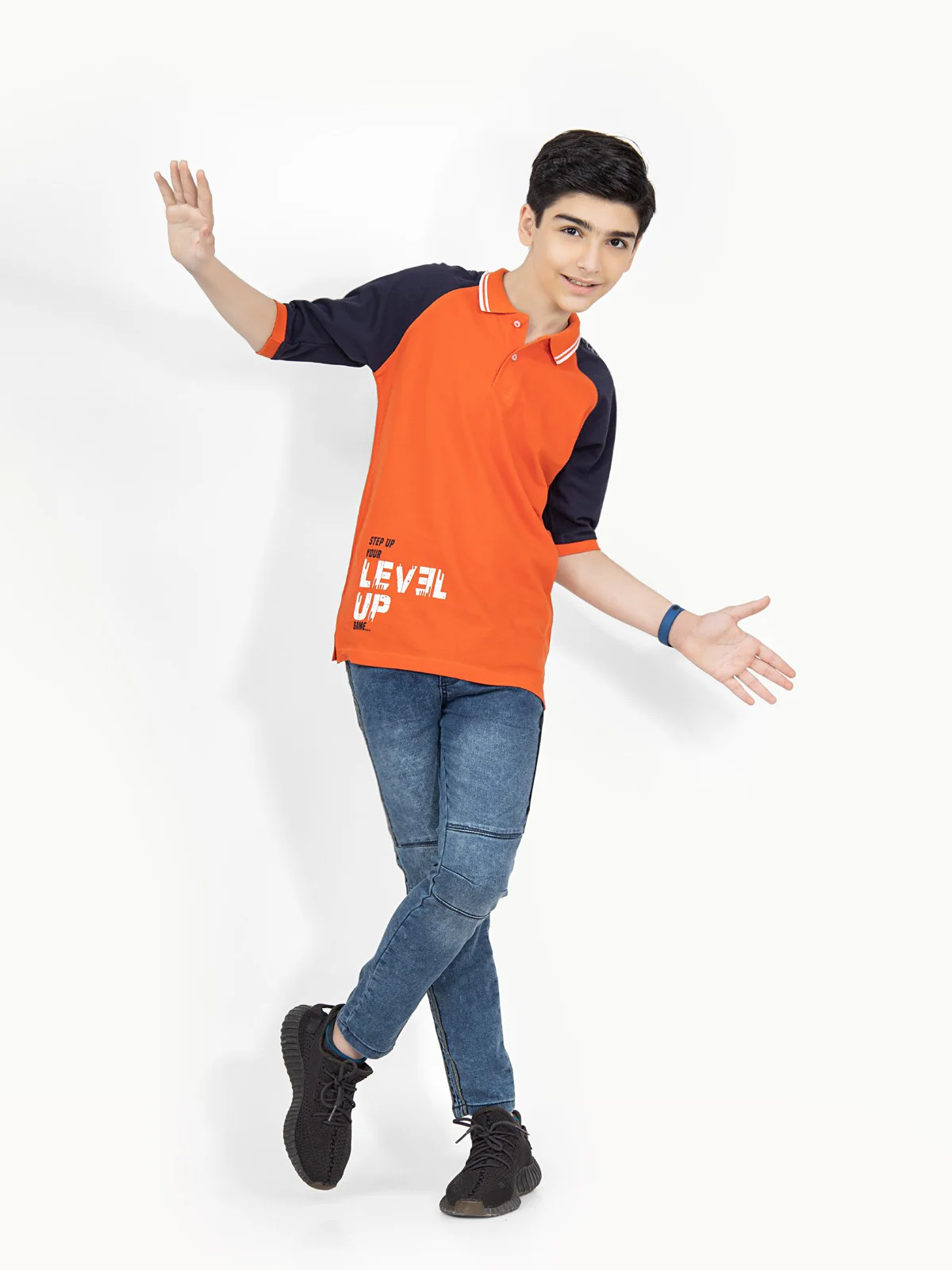 Boy's Orange Polo Shirt - EBTPS21-002 - Image 2
